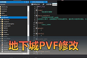 【地下城pvf基础修改】PVF简化无广告版本加入门视频说明